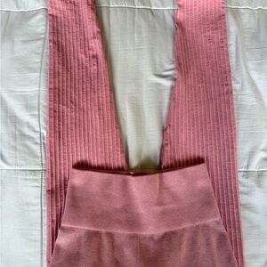 Prozis Pink Ribbed Leggings